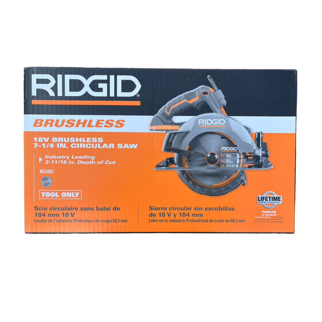 RIDGID 18-Volt OCTANE Cordless Brushless 7-1/4 in. Circular Saw R8654B