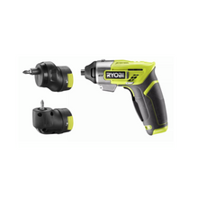 Load image into Gallery viewer, RYOBI HP74L 4V Lithium-Ion Cordless Multi-Head Screwdriver with (3) Head Attachments, (10) Driving Bits, and USB Charging Cable