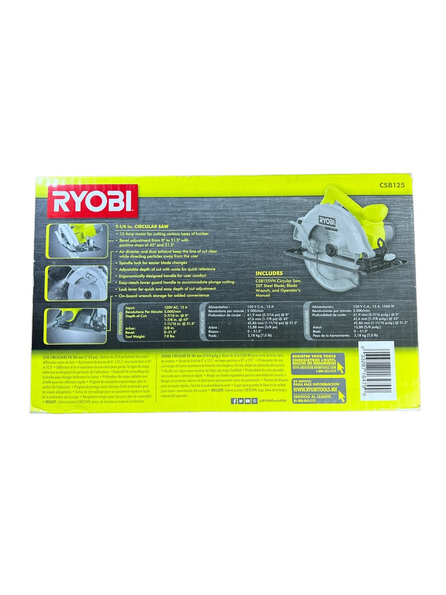 13 Amp 7-1/4 in. Corded Circular Saw – Ryobi Deal Finders