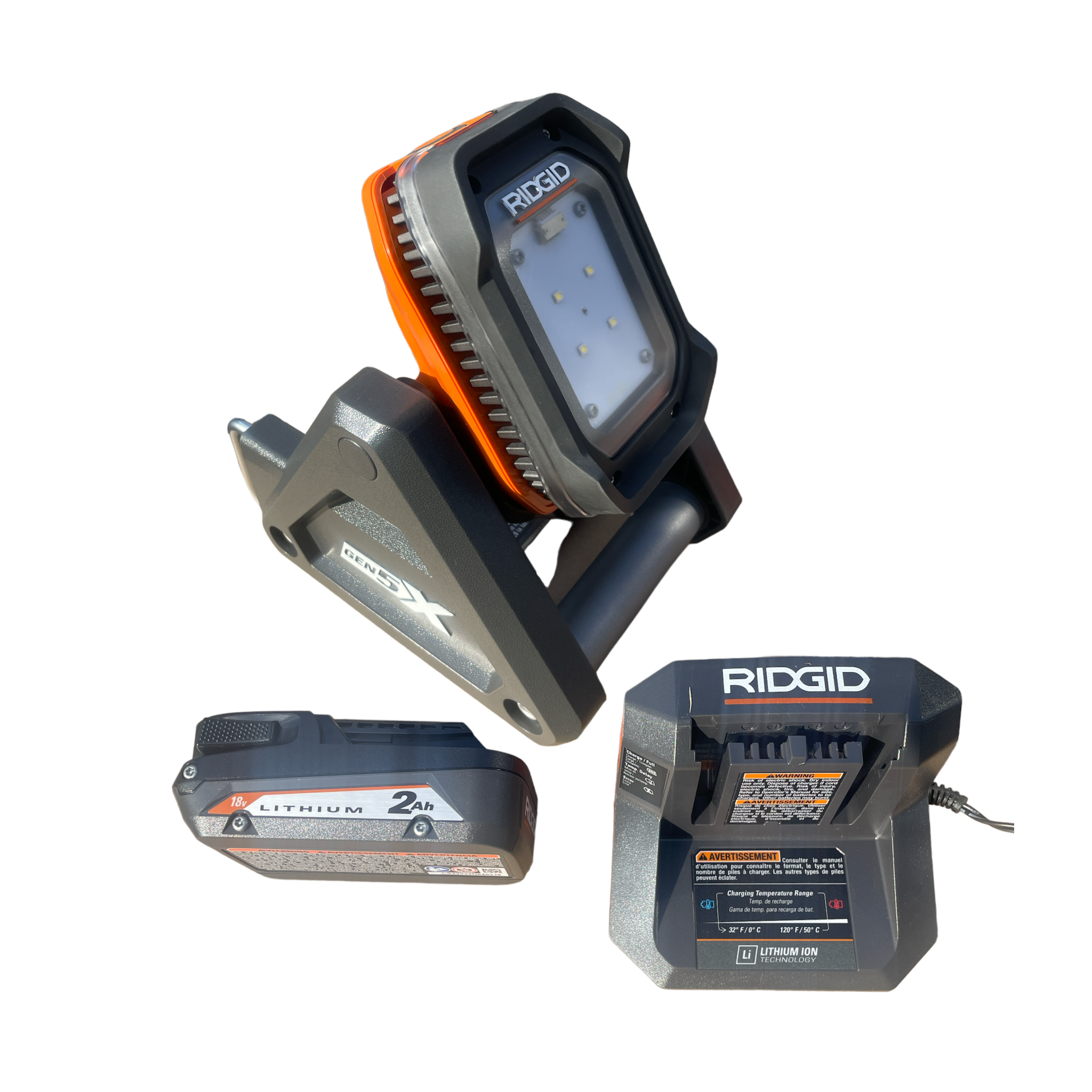 Ridgid 18v battery charger discount lights