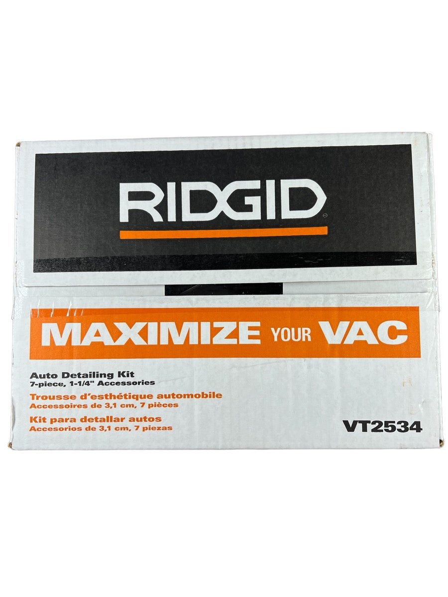 RIDGID VT2534 7-Piece Auto Detailing Vacuum Hose Accessory Kit for 1 1/4  Inch RIDGID Vacuums,Black