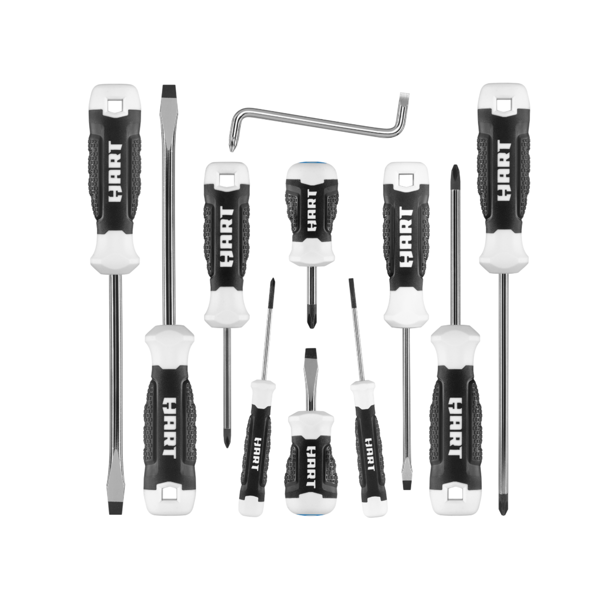HART 11 Piece Magnetic Screwdriver Set with Comfort Grip Handles