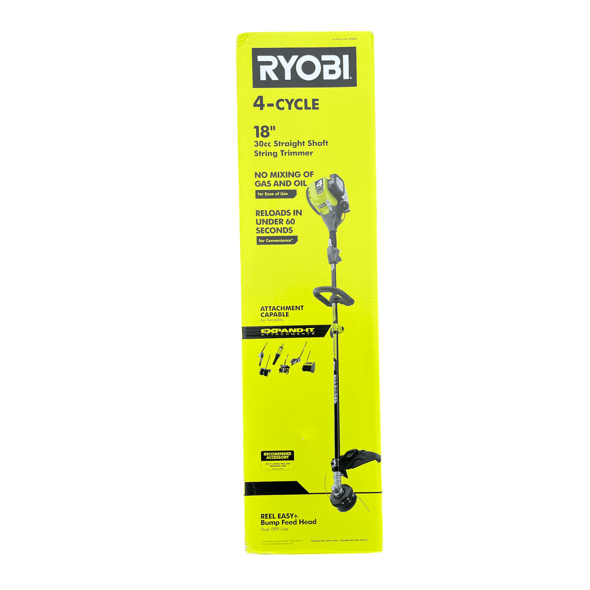RYOBI 4 Stroke 30 cc Attachment Capable Straight Shaft Gas Trimmer