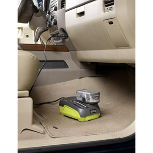 RYOBI P131 18-Volt ONE+ In-Vehicle Dual Chemistry Charger for use with 12V DC Outlet