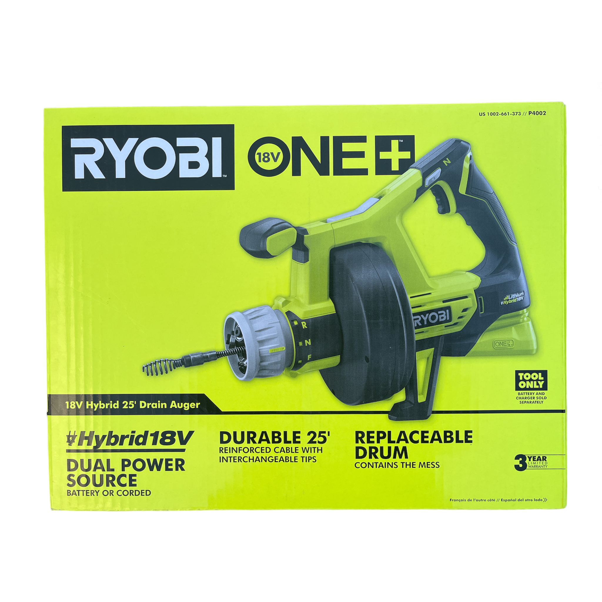 Ryobi 18v deals hybrid drain auger