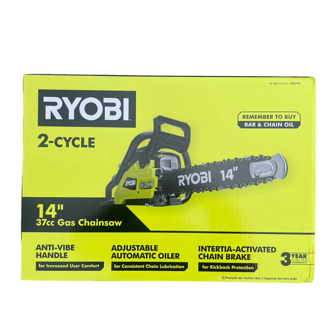 Ryobi 2 cycle hot sale 14 gas chainsaw