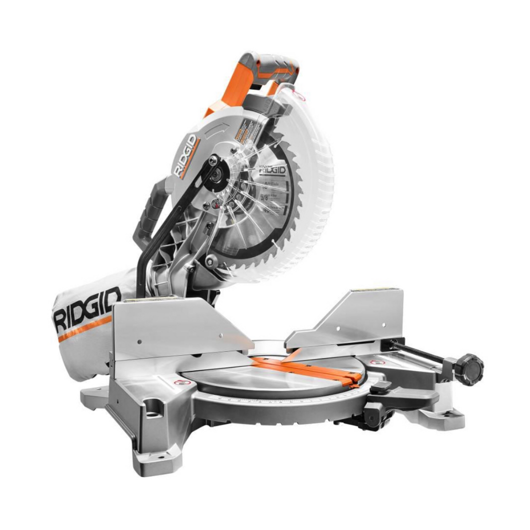 RIDGID 15 Amp 10 in. Dual Miter Saw with LED Cut Line Indicator