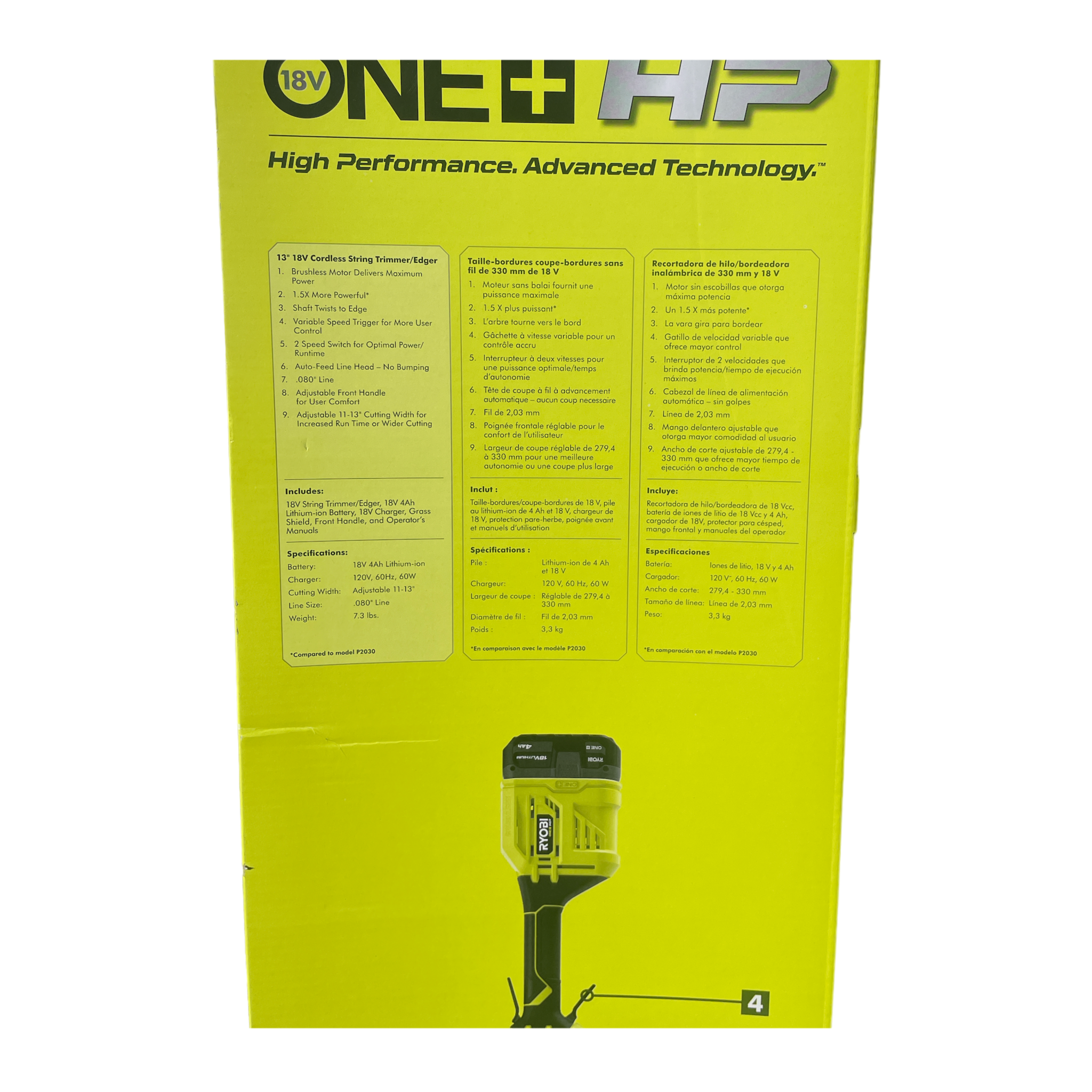 ONE HP 18 Volt Brushless 13 in. Cordless Battery String Trimmer with Ryobi Deal Finders