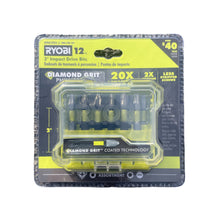 Load image into Gallery viewer, RYOBI A961203 2 in. Diamond Grit Impact Drive Bits (12-Piece)