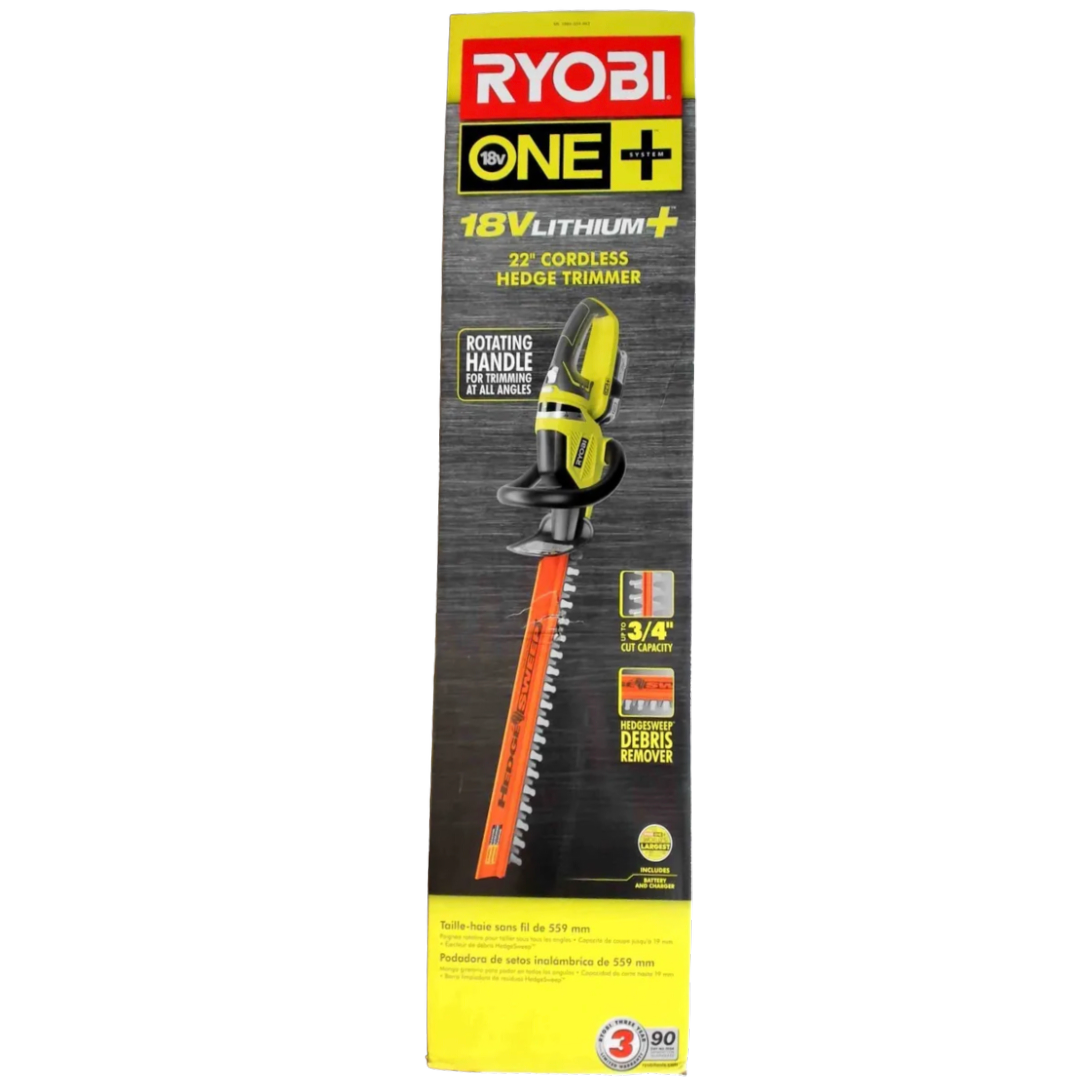 ONE 22 in. 18 Volt Lithium Ion Cordless Hedge Trimmer Tool Only Ryobi Deal Finders