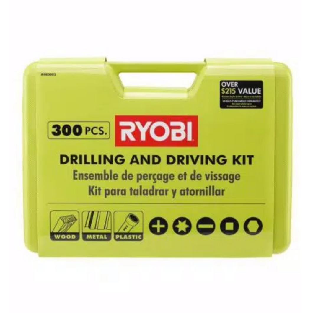 RYOBI Drilling and Driving Kit - 300 pcs